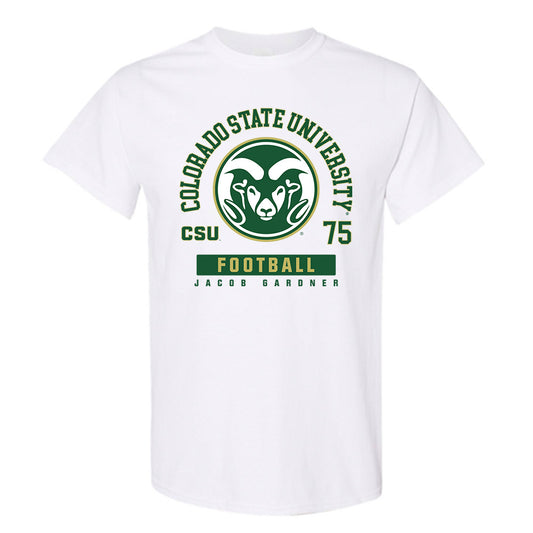 Colorado State - NCAA Football : Jacob Gardner - White Classic Fashion Shersey Short Sleeve T-Shirt