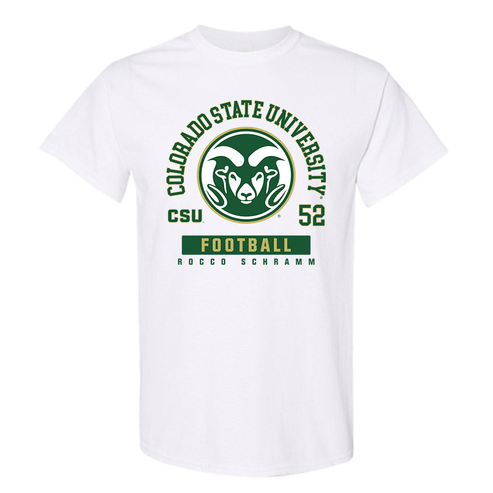Colorado State - NCAA Football : Rocco Schramm - White Classic Fashion Shersey Short Sleeve T-Shirt