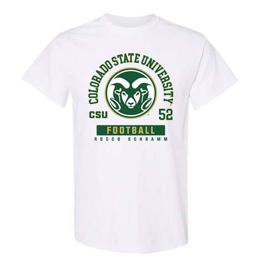 Colorado State - NCAA Football : Rocco Schramm - White Classic Fashion Shersey Short Sleeve T-Shirt