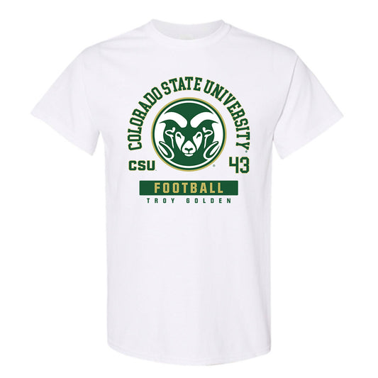 Colorado State - NCAA Football : Troy Golden - White Classic Fashion Shersey Short Sleeve T-Shirt