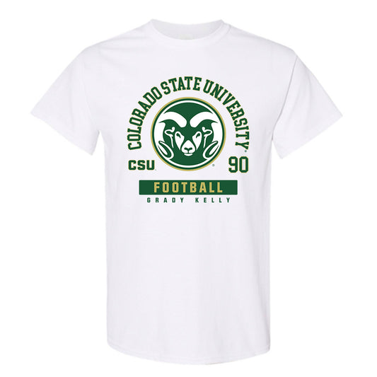Colorado State - NCAA Football : Grady Kelly - White Classic Fashion Shersey Short Sleeve T-Shirt