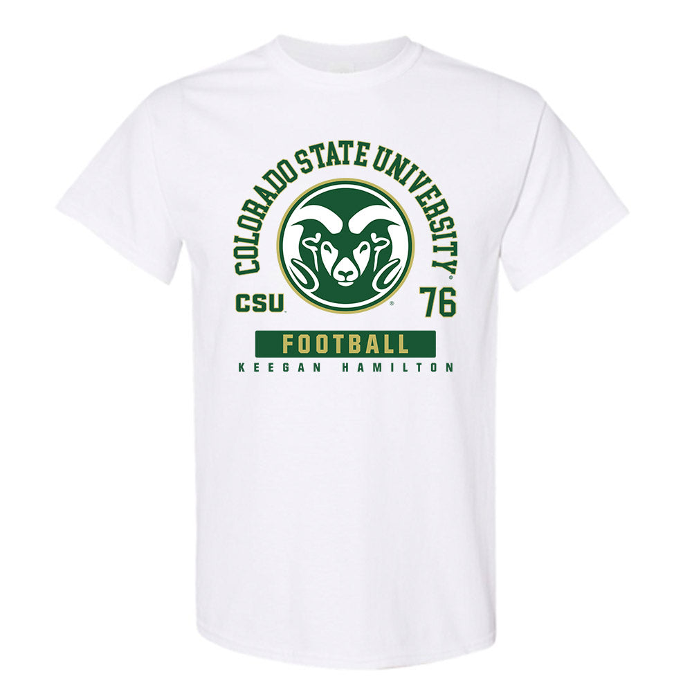 Colorado State - NCAA Football : Keegan Hamilton - White Classic Fashion Shersey Short Sleeve T-Shirt