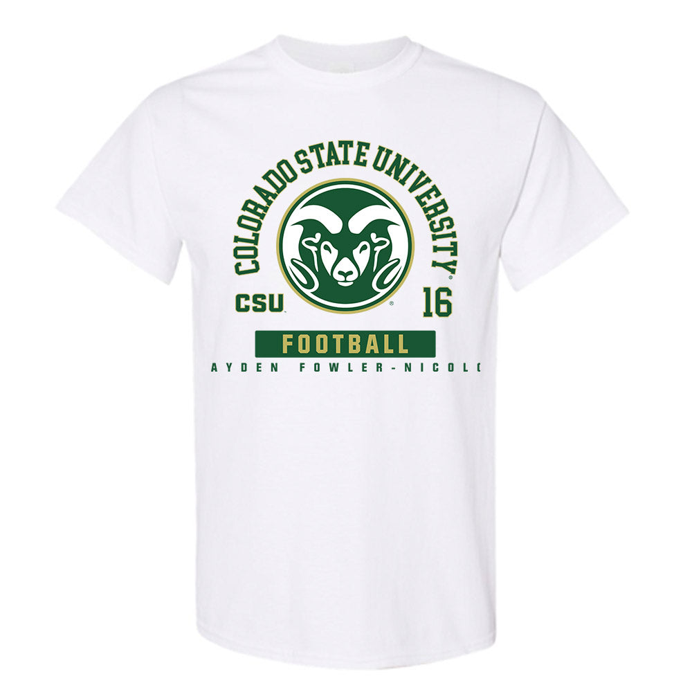 Colorado State - NCAA Football : Brayden Fowler-Nicolosi - White Classic Fashion Shersey Short Sleeve T-Shirt