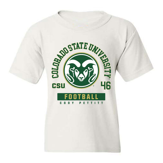 Colorado State - NCAA Football : Cody Pettitt - White Classic Fashion Shersey Youth T-Shirt