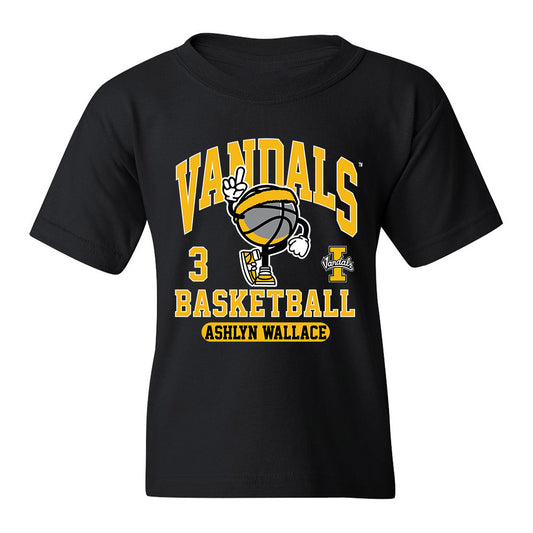 Idaho - NCAA Women's Basketball : Ashlyn Wallace - Black Classic Fashion Shersey Youth T-Shirt