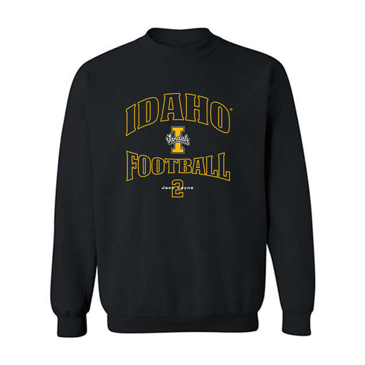 Idaho - NCAA Football : Jack Layne - Black Classic Fashion Sweatshirt