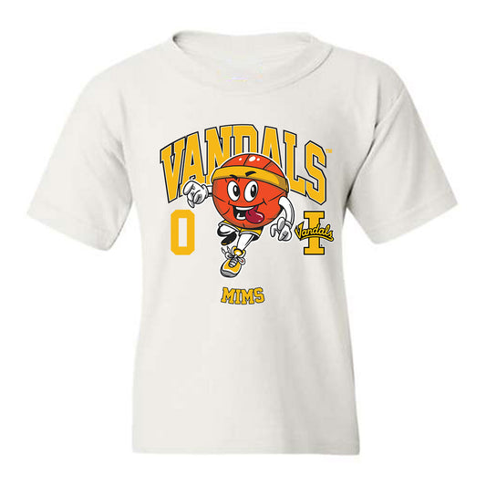 Idaho - NCAA Men's Basketball : Julius Mims - White Fashion Youth T-Shirt