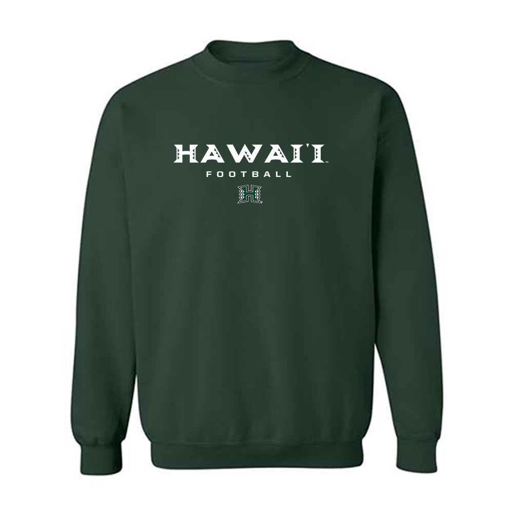 Hawaii - NCAA Football : Ethan Spencer - Forest Green Classic Shersey Sweatshirt