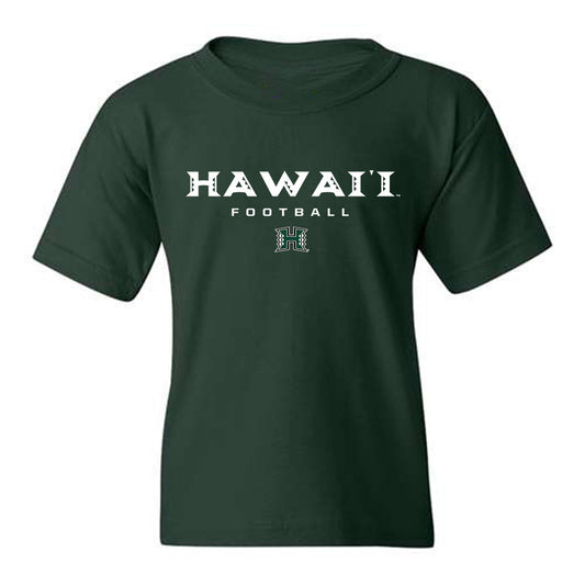 Hawaii - NCAA Football : Tylan Hines - Forest Green Classic Shersey Youth T-Shirt