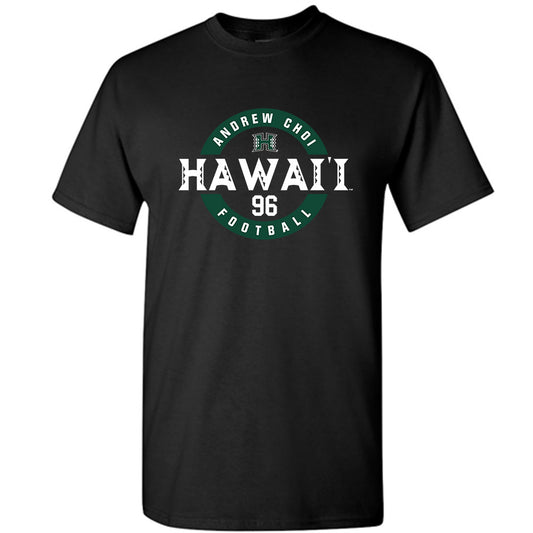 Hawaii - NCAA Football : Andrew Choi - Black Classic Fashion Shersey Short Sleeve T-Shirt