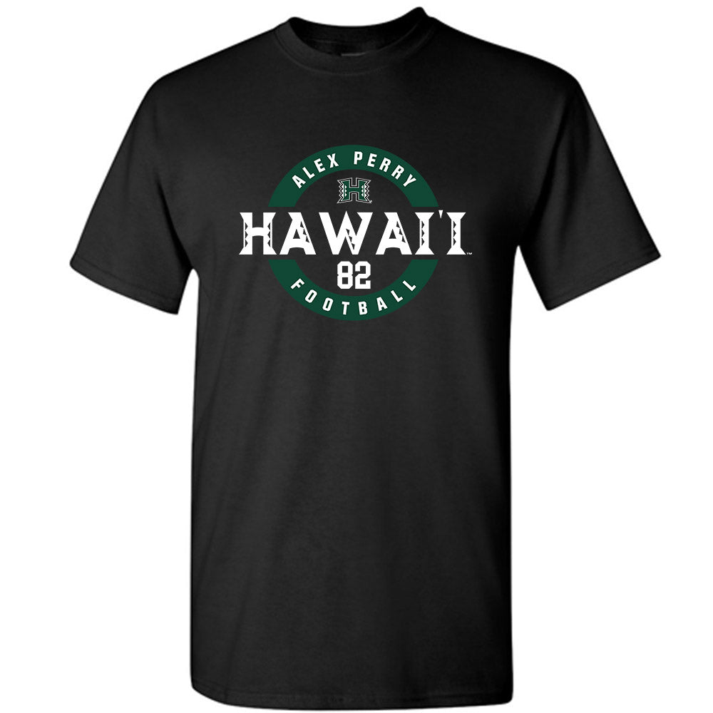 Hawaii - NCAA Football : Alex Perry - Black Classic Fashion Shersey Short Sleeve T-Shirt