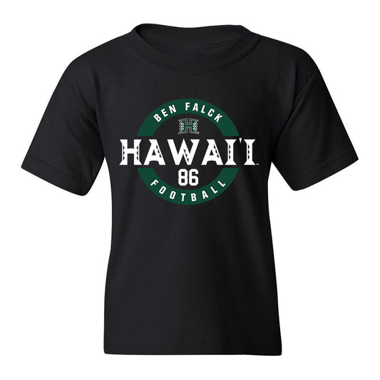 Hawaii - NCAA Football : Ben Falck - Black Classic Fashion Shersey Youth T-Shirt