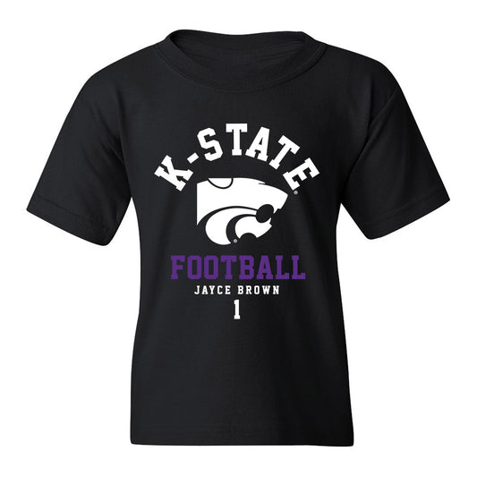 Kansas State - NCAA Football : Jayce Brown - Black Classic Fashion Shersey Youth T-Shirt