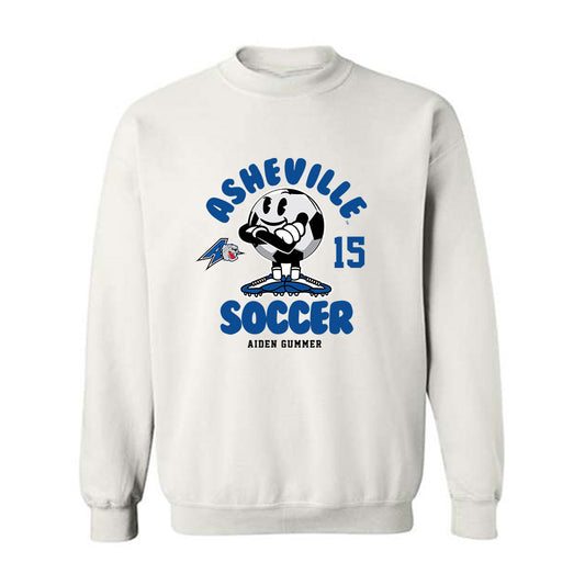 UNC Asheville - NCAA Men's Soccer : Aiden Gummer - White Fashion Sweatshirt