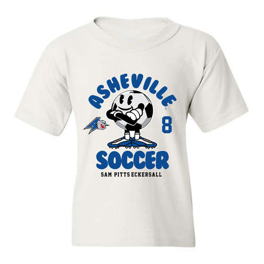 UNC Asheville - NCAA Men's Soccer : Sam Pitts-Eckersall - White Fashion Youth T-Shirt