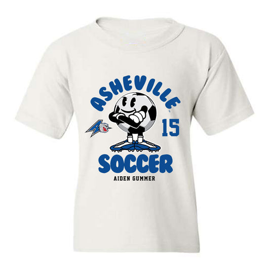 UNC Asheville - NCAA Men's Soccer : Aiden Gummer - White Fashion Youth T-Shirt