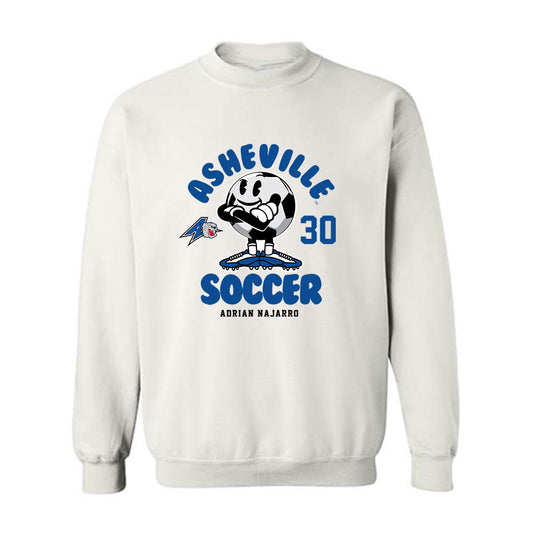 UNC Asheville - NCAA Men's Soccer : Adrian Najarro - White Fashion Sweatshirt