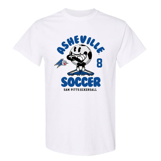 UNC Asheville - NCAA Men's Soccer : Sam Pitts-Eckersall - White Fashion Short Sleeve T-Shirt