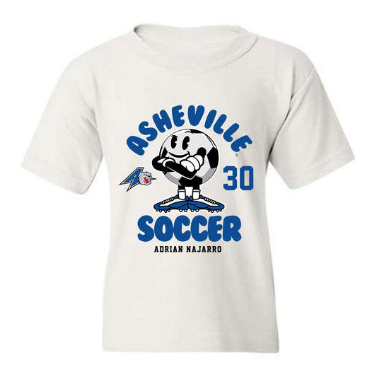 UNC Asheville - NCAA Men's Soccer : Adrian Najarro - White Fashion Youth T-Shirt
