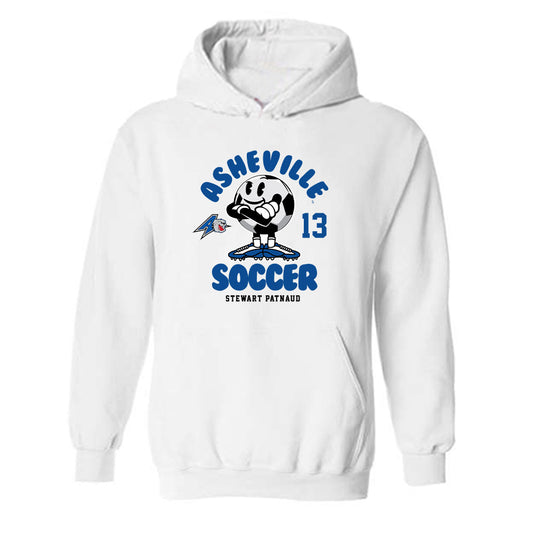 UNC Asheville - NCAA Men's Soccer : Stewart Patnaud - White Fashion Hooded Sweatshirt