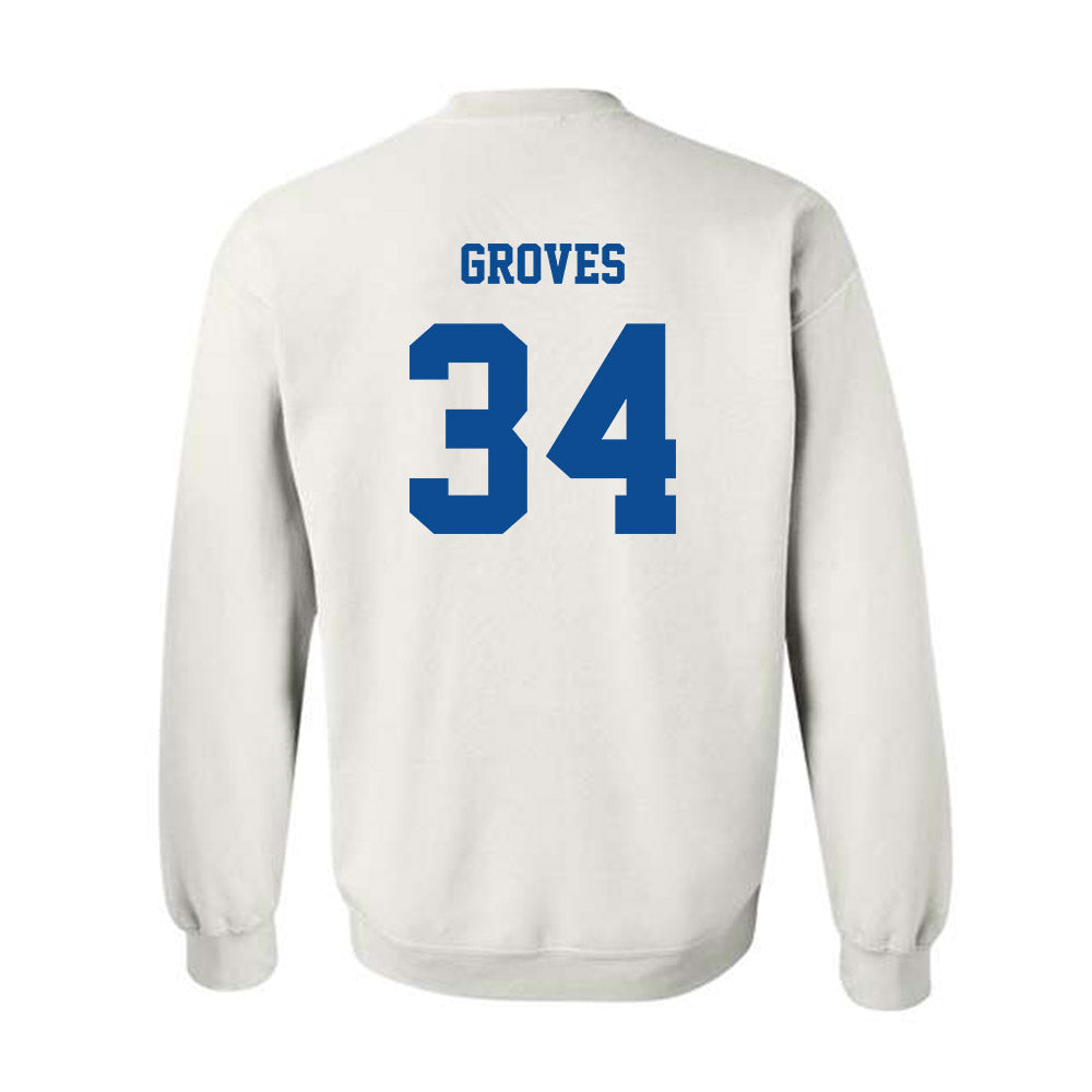 UNC Asheville - NCAA Baseball : Michael Groves - Crewneck Sweatshirt White