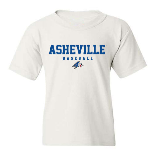 UNC Asheville - NCAA Baseball : Cameron Johnson - White Classic Youth T-Shirt