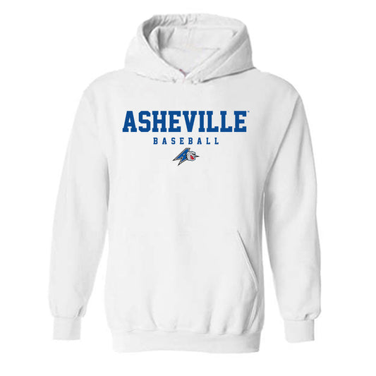 UNC Asheville - NCAA Baseball : Cameron Johnson - Hooded Sweatshirt White Classic Hooded Sweatshirt