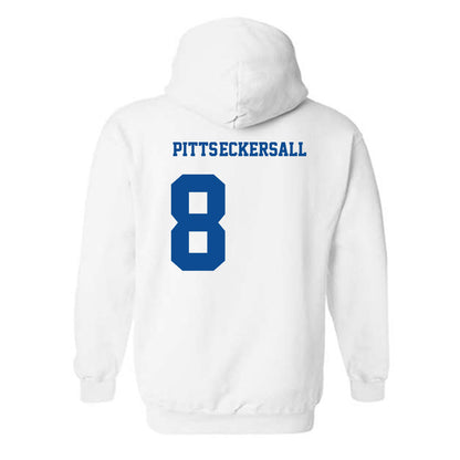 UNC Asheville - NCAA Men's Soccer : Sam Pitts-Eckersall - White Classic Hooded Sweatshirt
