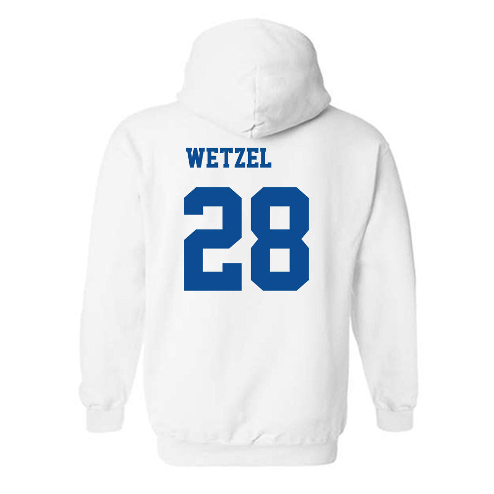 UNC Asheville - NCAA Men's Soccer : Isaac Wetzel - White Classic Hooded Sweatshirt