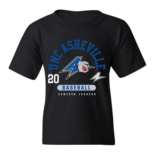 UNC Asheville - NCAA Baseball : Cameron Johnson - Black Classic Fashion Youth T-Shirt