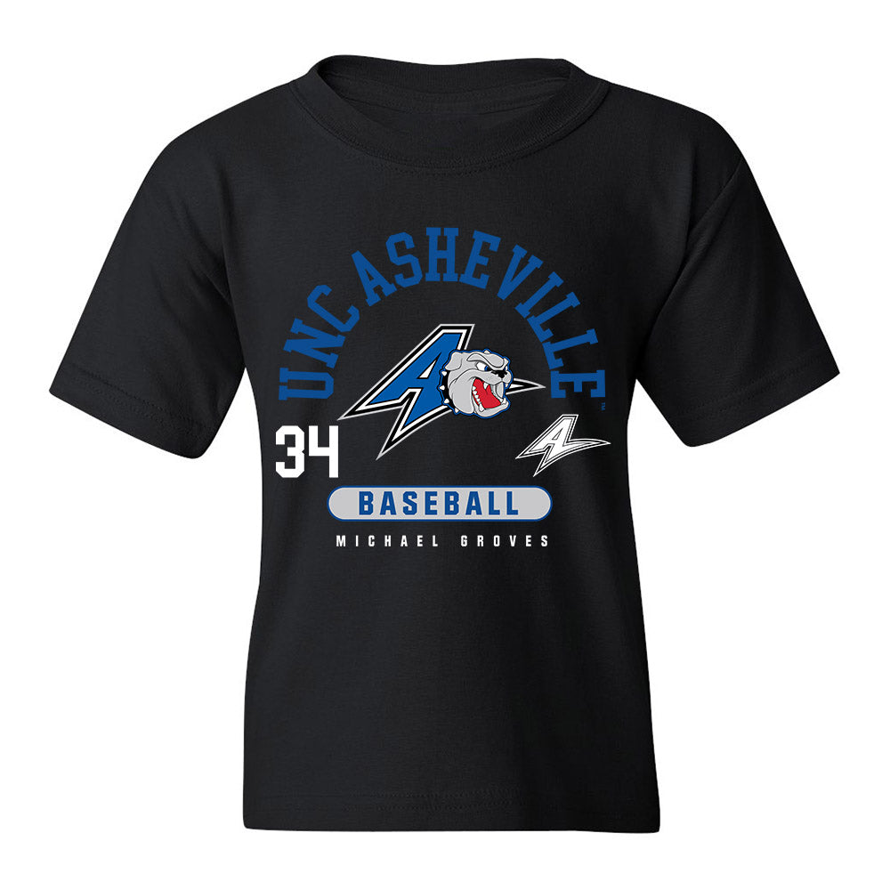 UNC Asheville - NCAA Baseball : Michael Groves - Youth T-Shirt Black