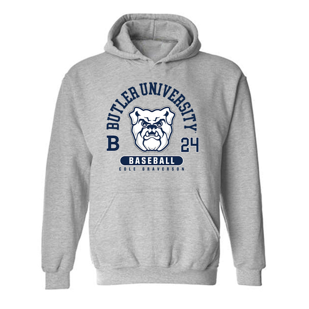 Butler - NCAA Baseball : Cole Graverson - Hooded Sweatshirt Fashion Shersey