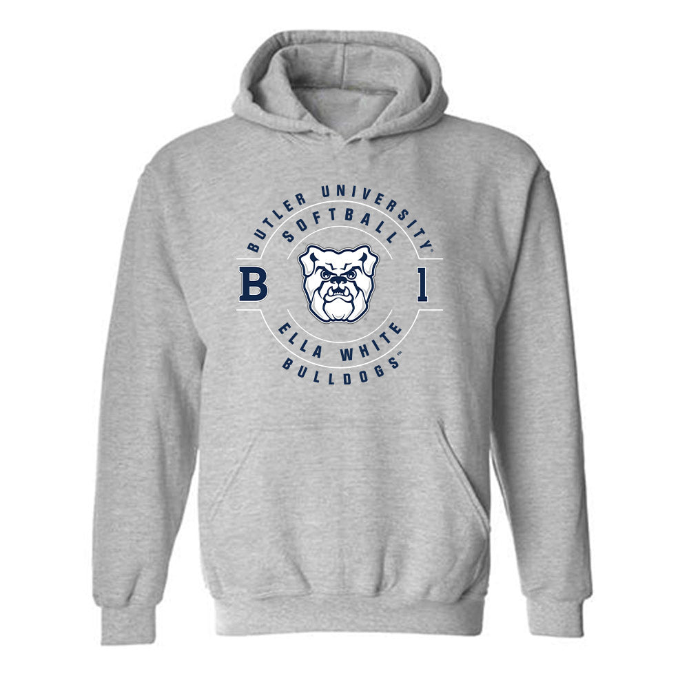 Butler - NCAA Softball : Ella White - Hooded Sweatshirt Classic Fashion Shersey