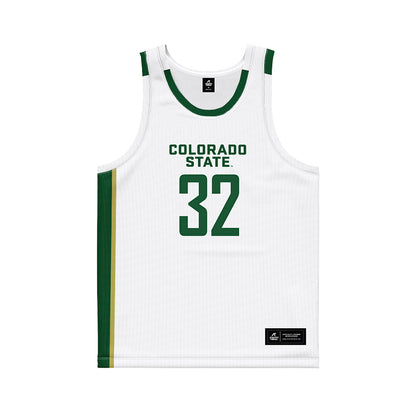Colorado State - NCAA Men's Basketball : Kyle Evans - White Jersey