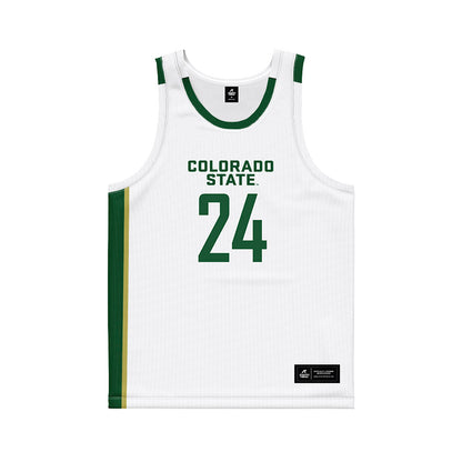 Colorado State - NCAA Women's Basketball : Sydney Mech - White Basketball Jersey