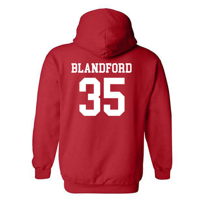 Fresno State - NCAA Baseball : Bobby Blandford - Red Classic Shersey Hooded Sweatshirt
