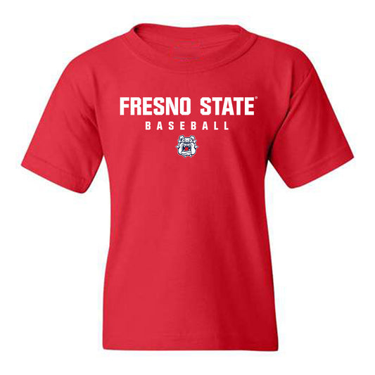 Fresno State - NCAA Baseball : Cayden Munster - Red Classic Shersey Youth T-Shirt
