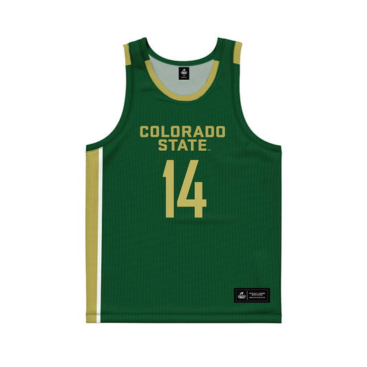 Colorado State - NCAA Women's Basketball : Marta Leimane - Green Basketball Jersey