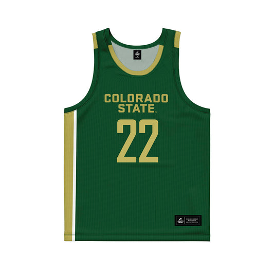Colorado State - NCAA Women's Basketball : Cali Clark - Green Basketball Jersey