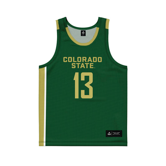 Colorado State - NCAA Men's Basketball : Javonte Johnson - Green Jersey