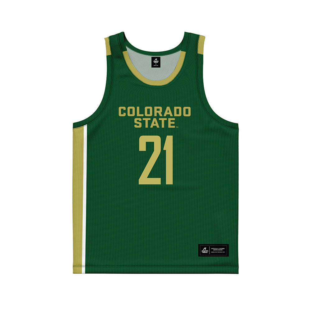 Colorado State - NCAA Women's Basketball : Taylor Ray - Green Basketball Jersey