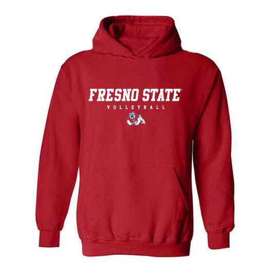 Fresno State - NCAA Women's Volleyball : Ella Smith - Red Classic Shersey Hooded Sweatshirt