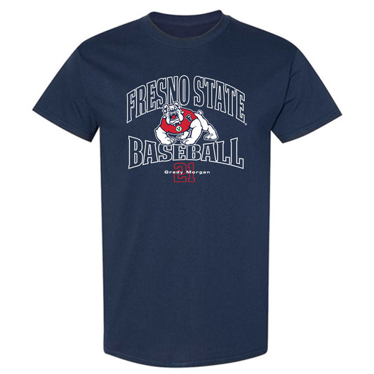 Fresno State - NCAA Baseball : Grady Morgan -  Navy Classic Fashion Short Sleeve T-Shirt