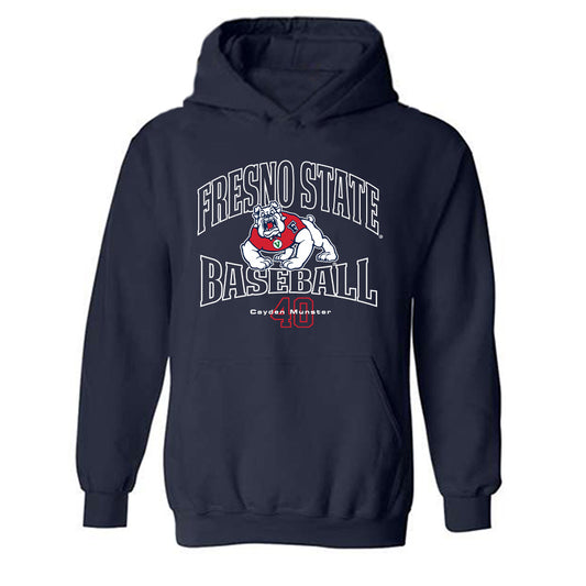 Fresno State - NCAA Baseball : Cayden Munster - Navy Classic Fashion Shersey Hooded Sweatshirt