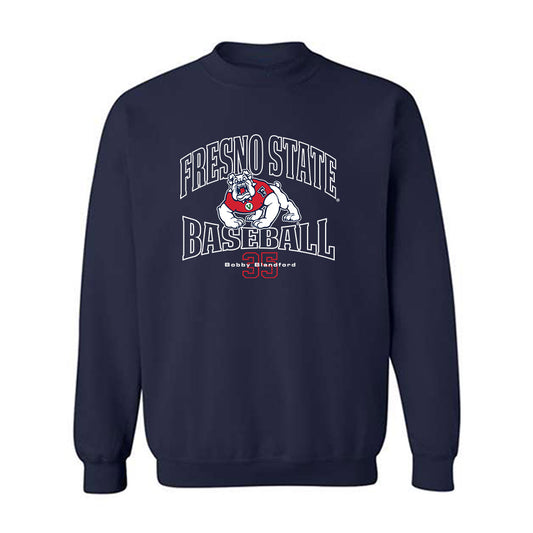 Fresno State - NCAA Baseball : Bobby Blandford - Navy Classic Fashion Shersey Sweatshirt