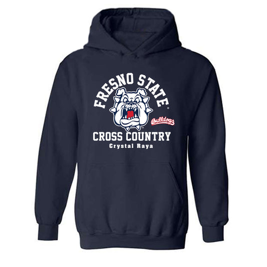 Fresno State - NCAA Women's Cross Country : Crystal Raya -  Navy Classic Hooded Sweatshirt
