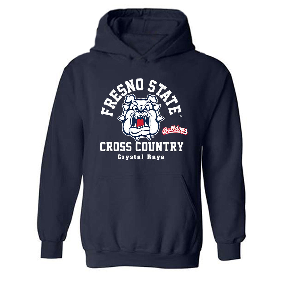 Fresno State - NCAA Women's Cross Country : Crystal Raya - Navy Classic Hooded Sweatshirt