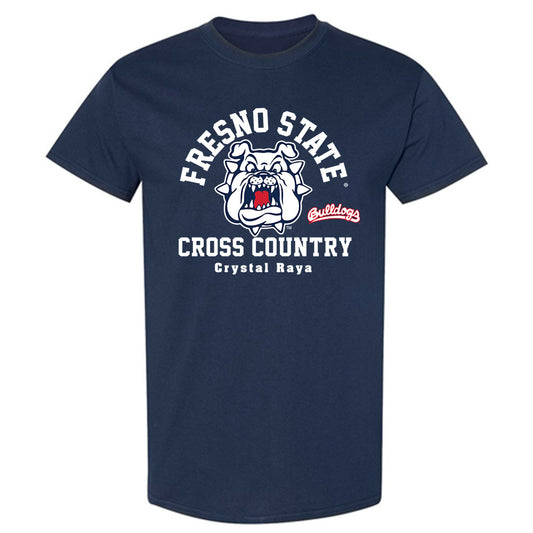 Fresno State - NCAA Women's Cross Country : Crystal Raya -  Navy Classic Short Sleeve T-Shirt