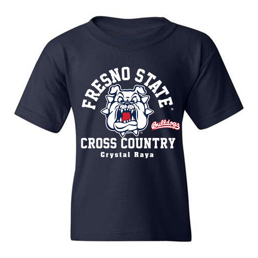 Fresno State - NCAA Women's Cross Country : Crystal Raya -  Navy Classic Youth T-Shirt