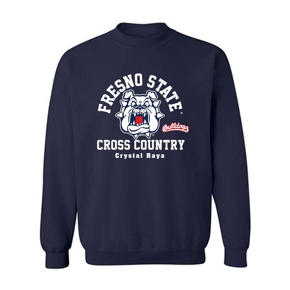 Fresno State - NCAA Women's Cross Country : Crystal Raya - Navy Classic Sweatshirt